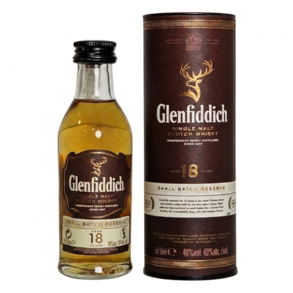 Whisky Glenfiddich 18YO 40% 50 ml