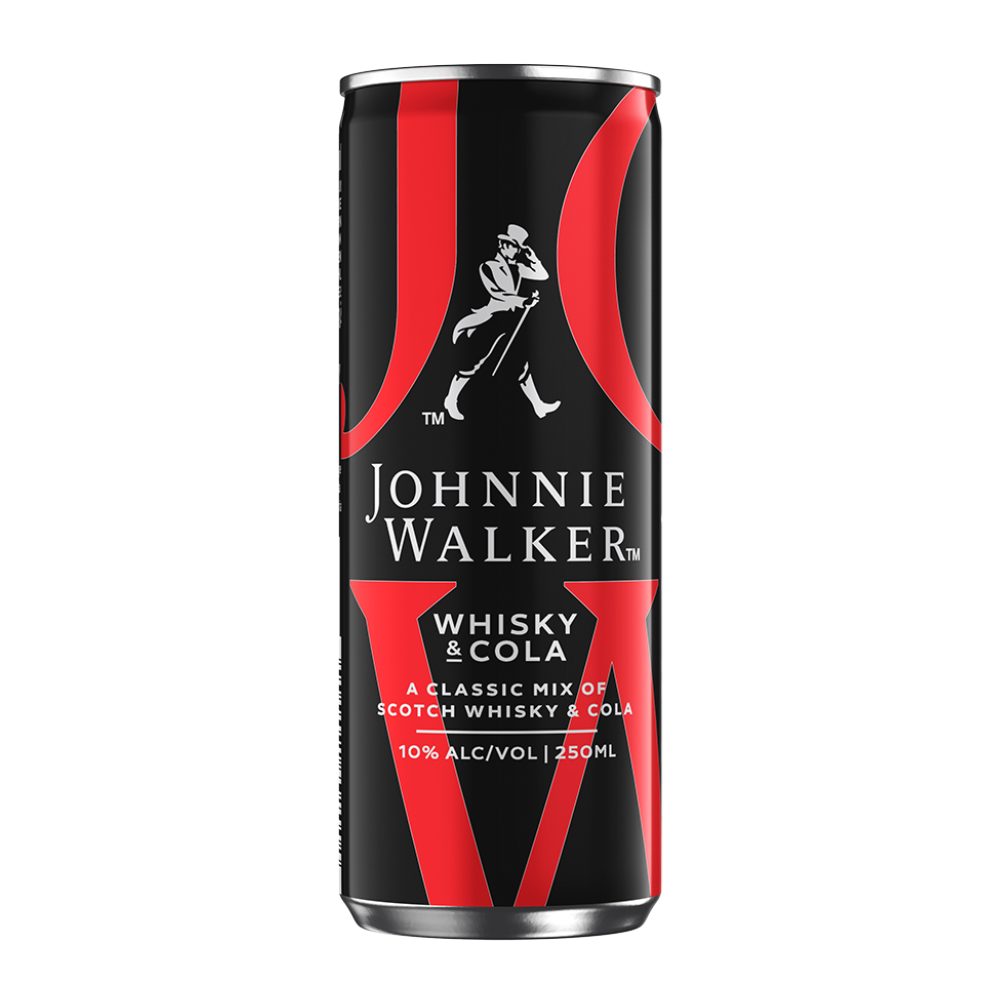 RTD Johnnie Walker Whisky & Cola 10% 250 ml DRS