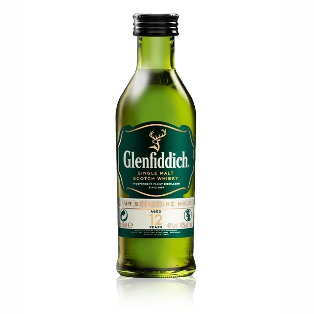 Whisky Glenfiddich 12YO Miniaturka 40% 50 ml