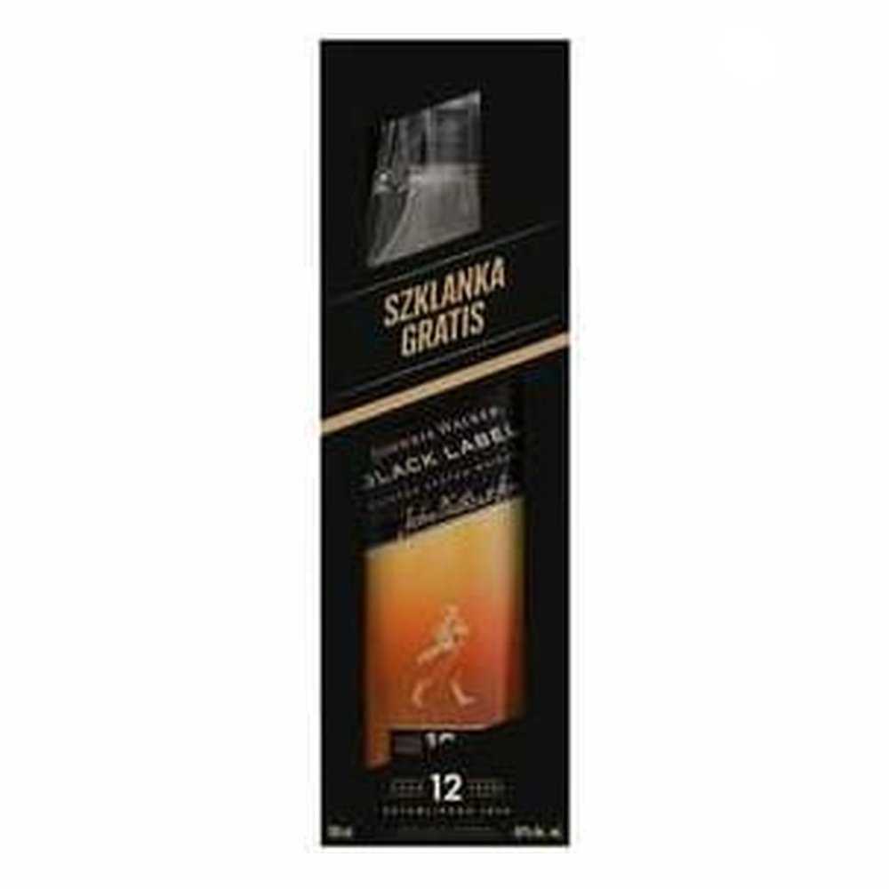 Whisky Johnnie Walker Black 12YO + 1 Szkl+kulka 40% 700 ml