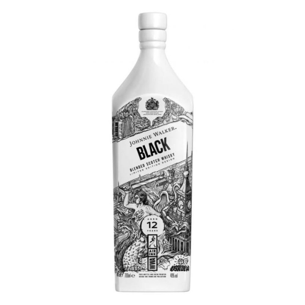 Whisky Johnnie Walker Black 12YO Warsaw Tatoo Air Ink 40% 700 ml