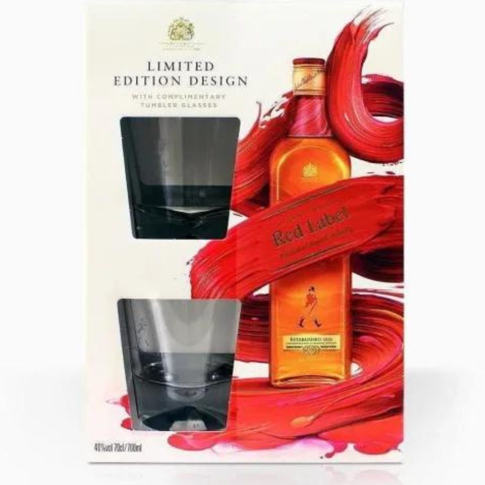 Whisky Johnnie Walker Red Label + 2 szklanki 40% 700 ml