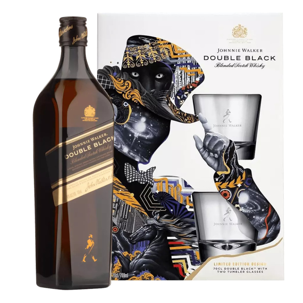 Whisky Johnnie Walker Double Black + szkło 40% 700 ml