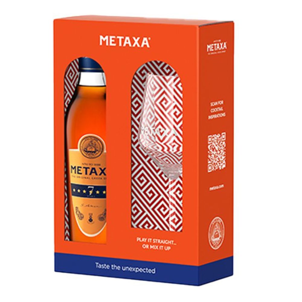 Brandy Metaxa 7* + kieliszek 40% 700 ml