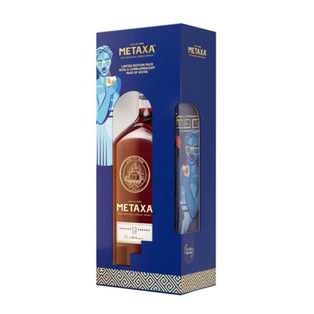 Brandy Metaxa 12* + skarpetki 40% 700 ml